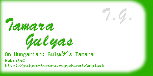 tamara gulyas business card